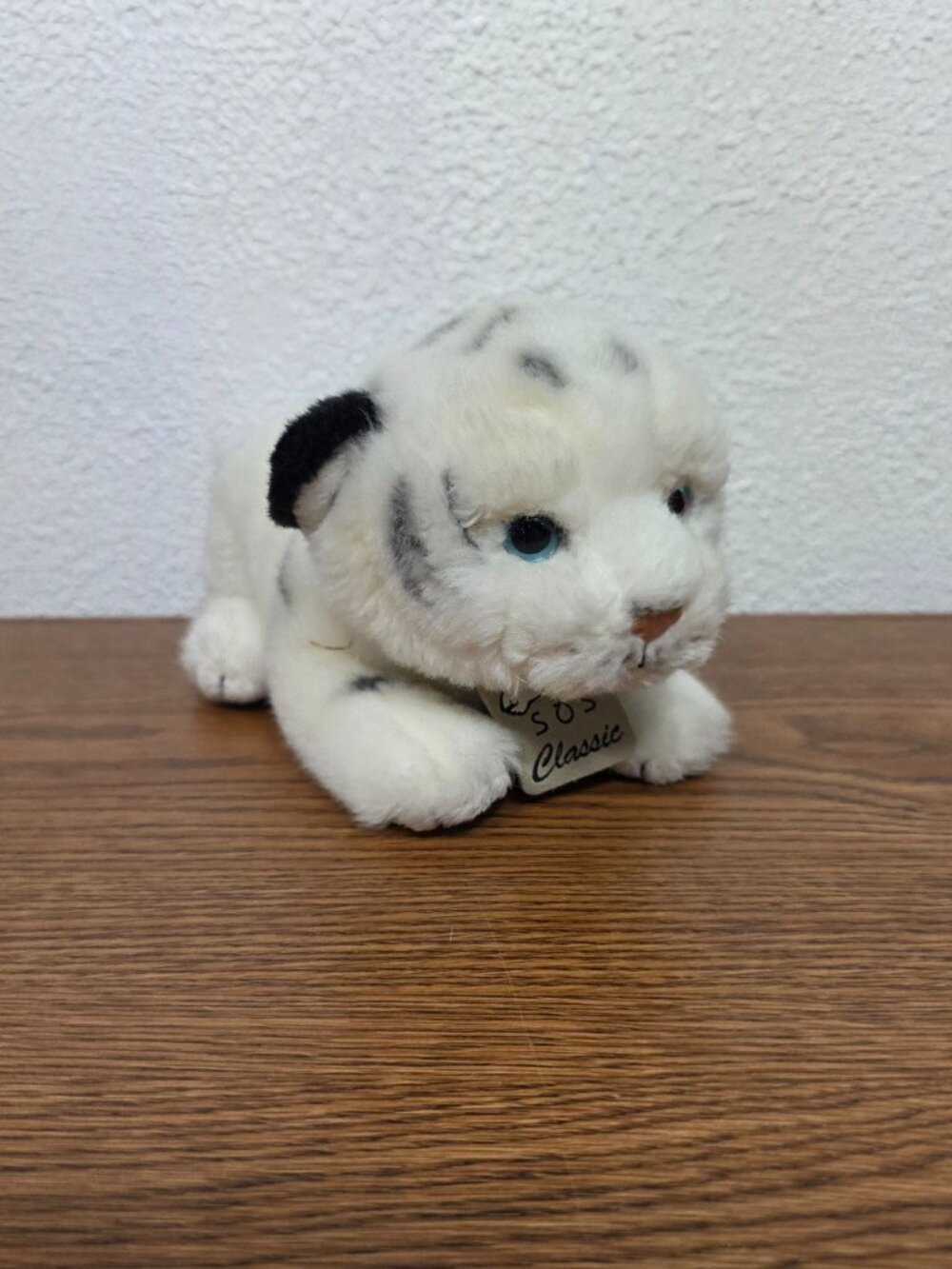 Plush SOS Classic Baby White Tiger 9" x 5" Stuffed Animal